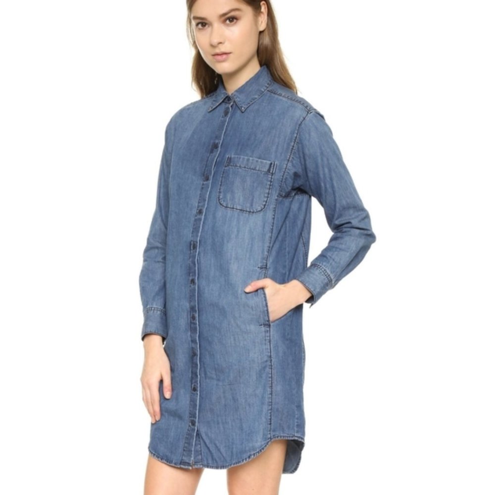 Madewell Denim Long Sleeve Shirtdress #E6007
